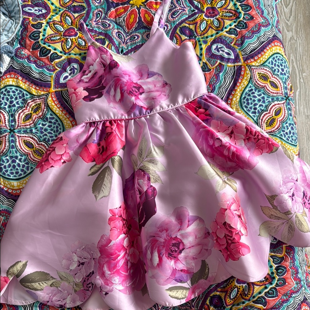 Zunie Pink Ruffled Tiered Sleeveless Dress for Wedding Guest